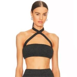 Tie Halter Bra Top in Black
WEWOREWHA NWT